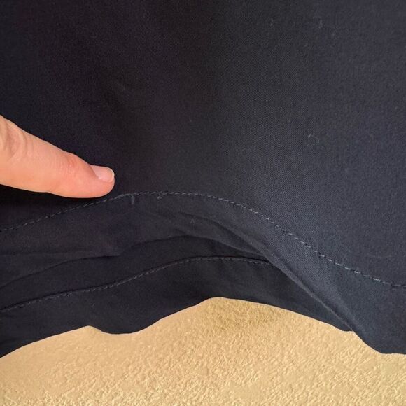 CP Shades Oversized Rayon Shirt Dress Womens Sz XS Navy Blue Pockets Minimalist - Picture 4 of 10